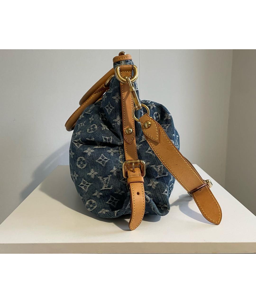 LOUIS VUITTON Синяя деним сумка через плечо, фото 4