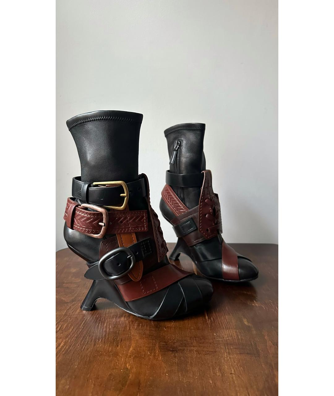 TOM FORD Черные кожаные полусапоги, фото 7