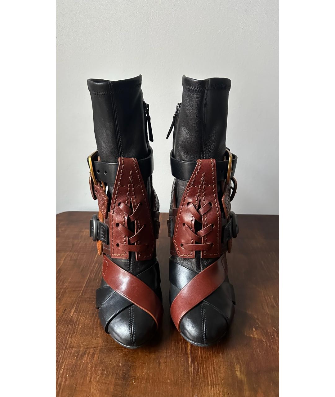 TOM FORD Черные кожаные полусапоги, фото 2