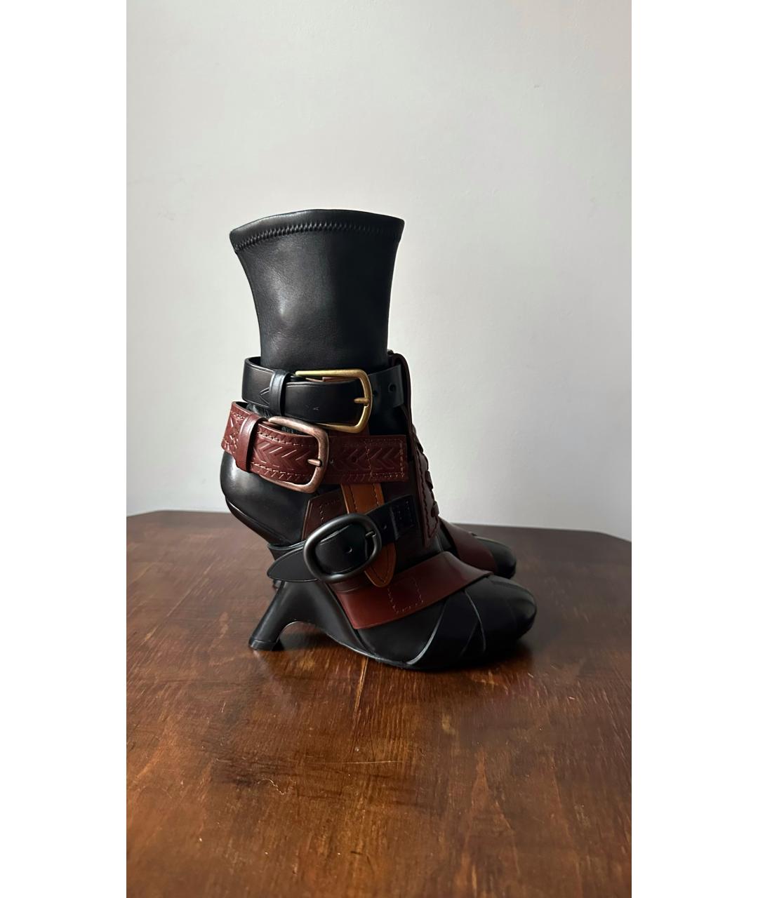 TOM FORD Черные кожаные полусапоги, фото 3