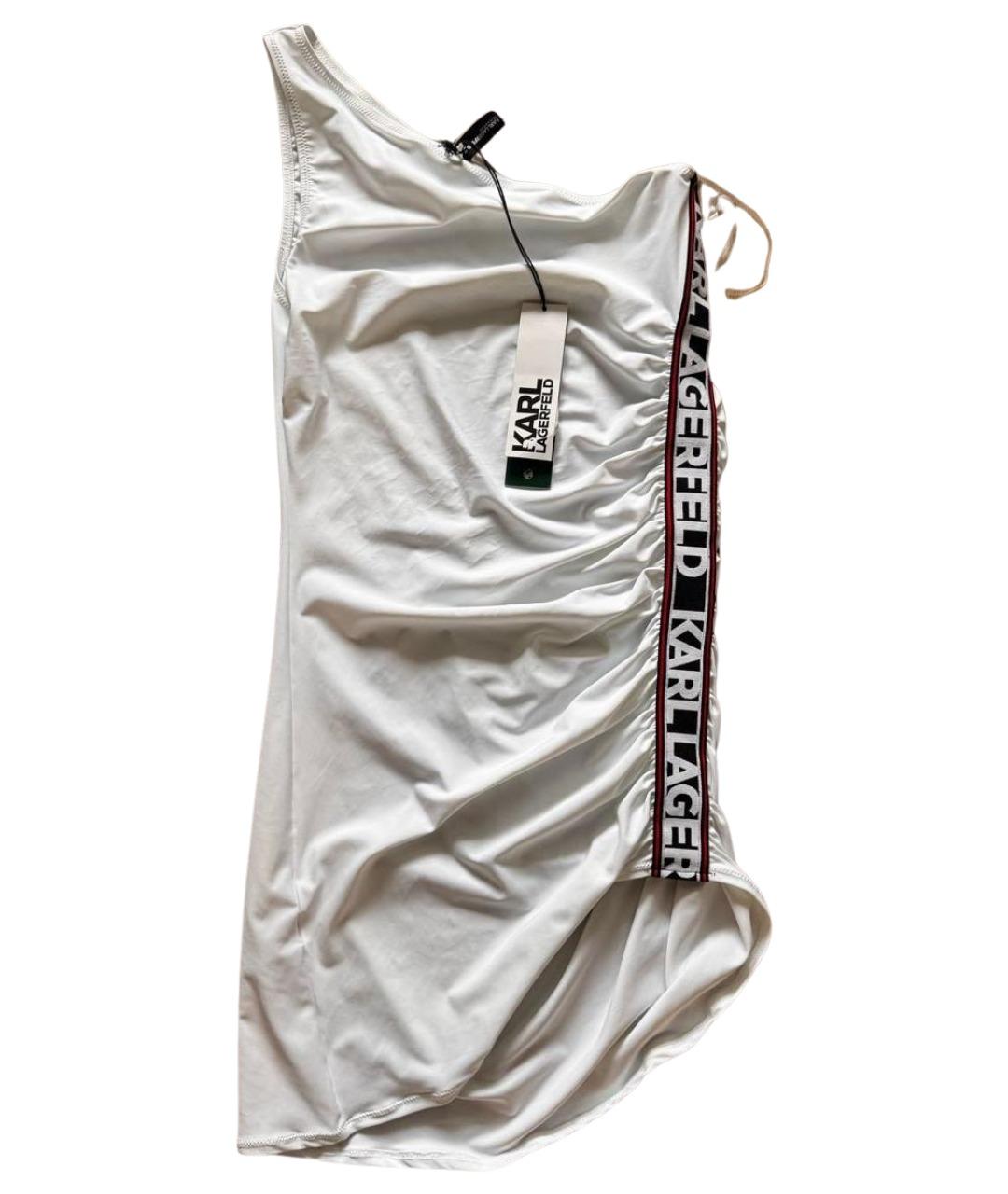 KARL LAGERFELD Белое полиэстеровое коктейльное платье, фото 1