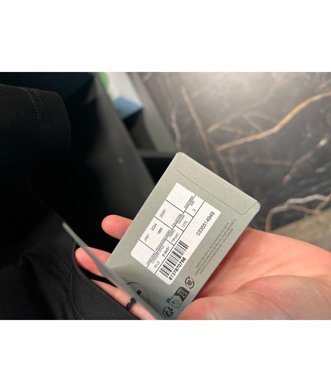 BALENCIAGA Черная хлопковая футболка, фото 8