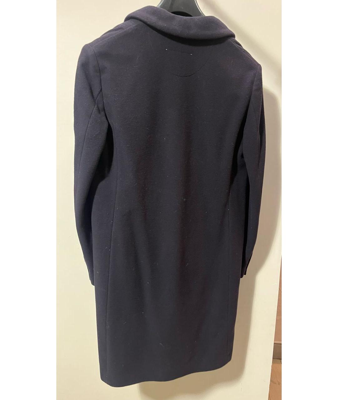 MAISON MARGIELA Темно-синее шерстяное пальто, фото 2