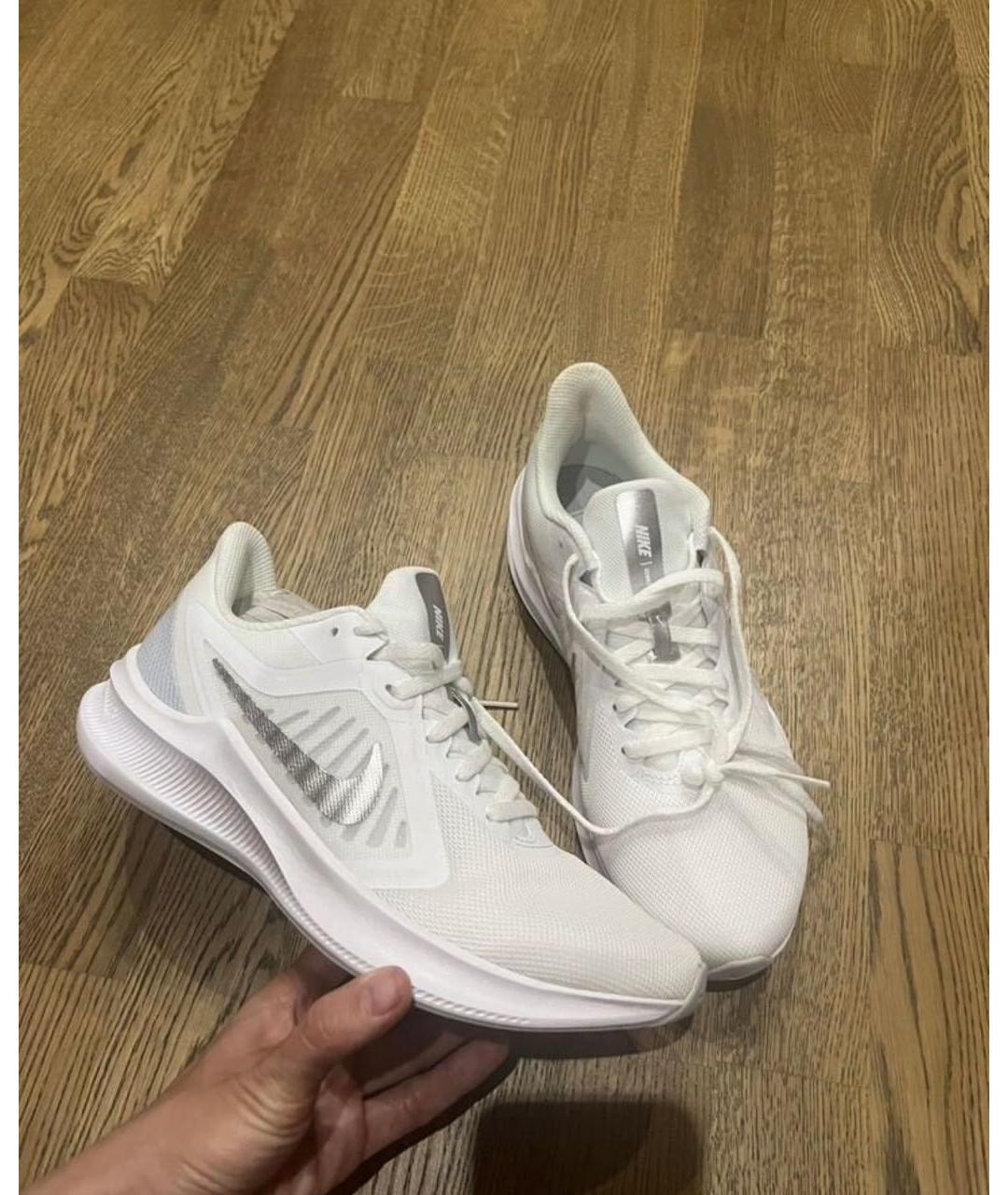 NIKE Белые текстильные кроссовки, фото 5