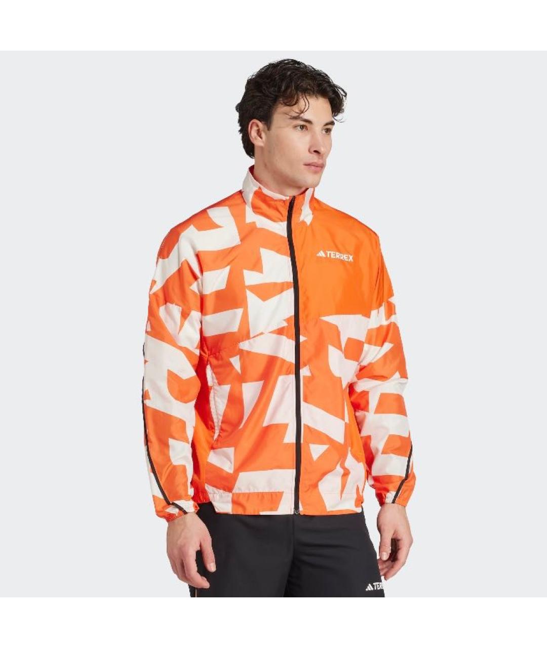 ADIDAS Оранжевая полиэстеровая куртка, фото 4