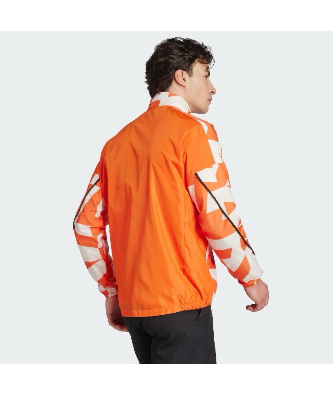 ADIDAS Оранжевая полиэстеровая куртка, фото 3