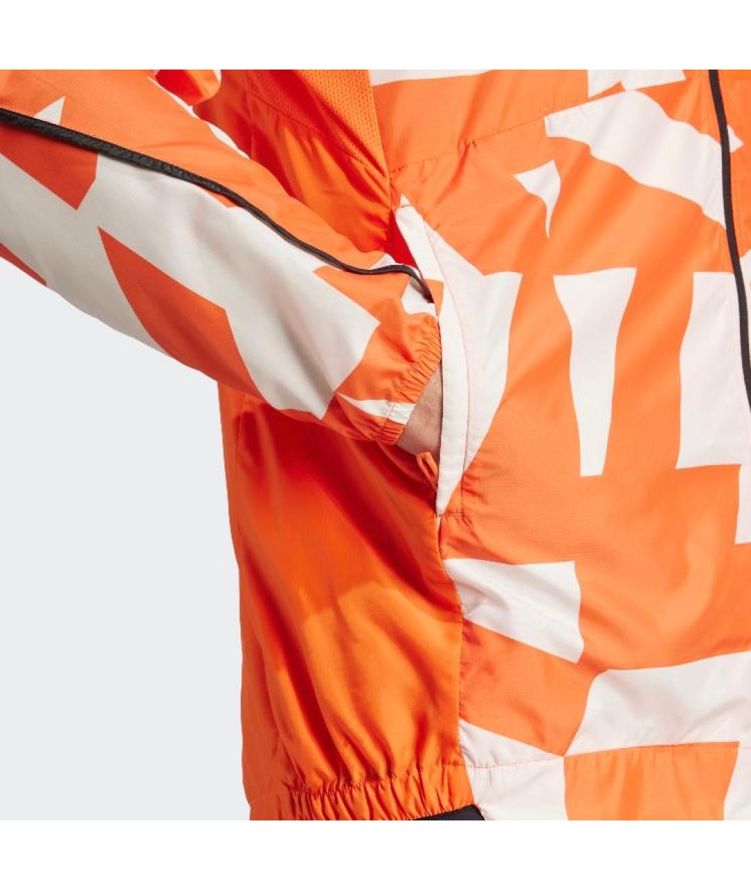 ADIDAS Оранжевая полиэстеровая куртка, фото 8