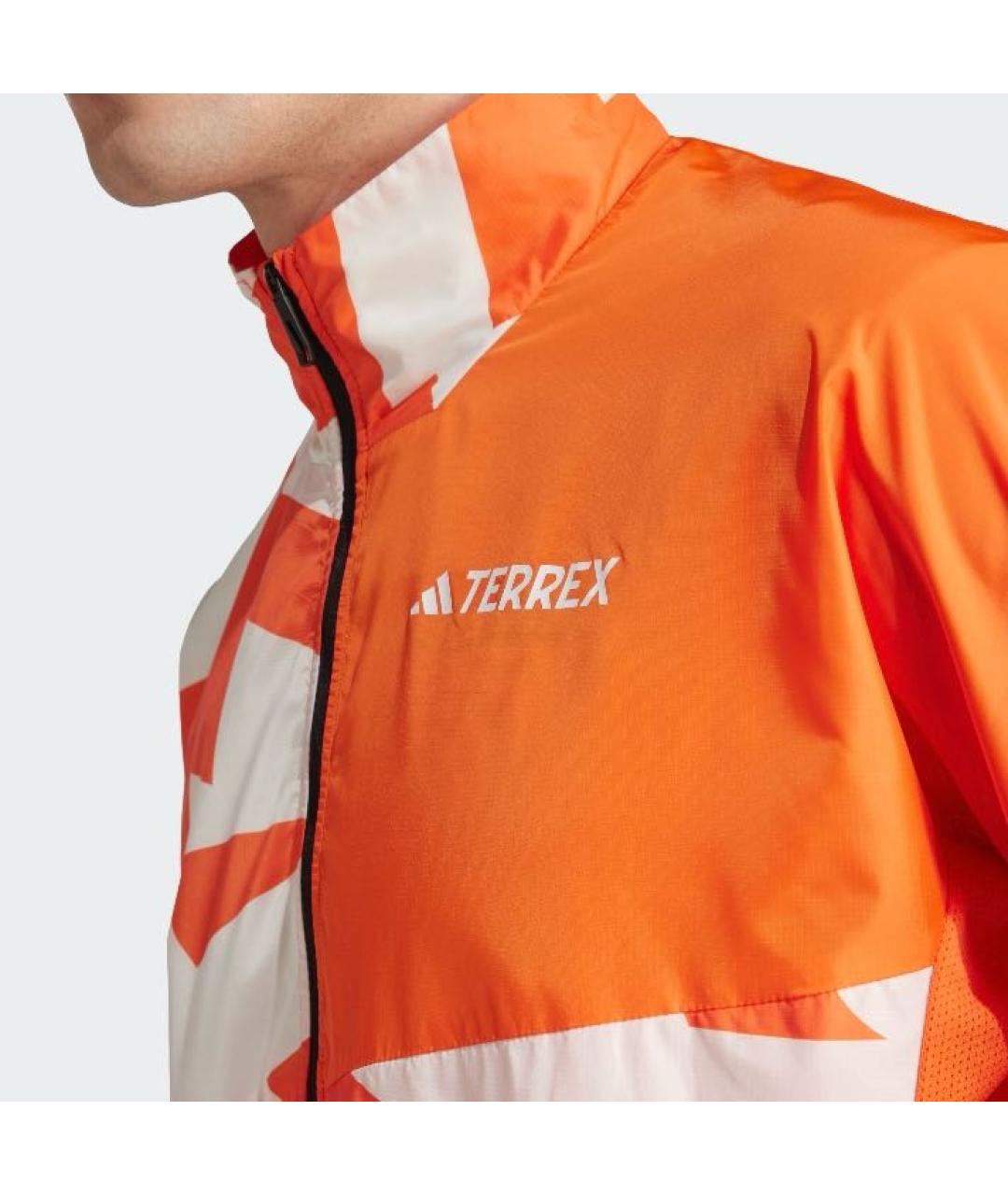 ADIDAS Оранжевая полиэстеровая куртка, фото 7
