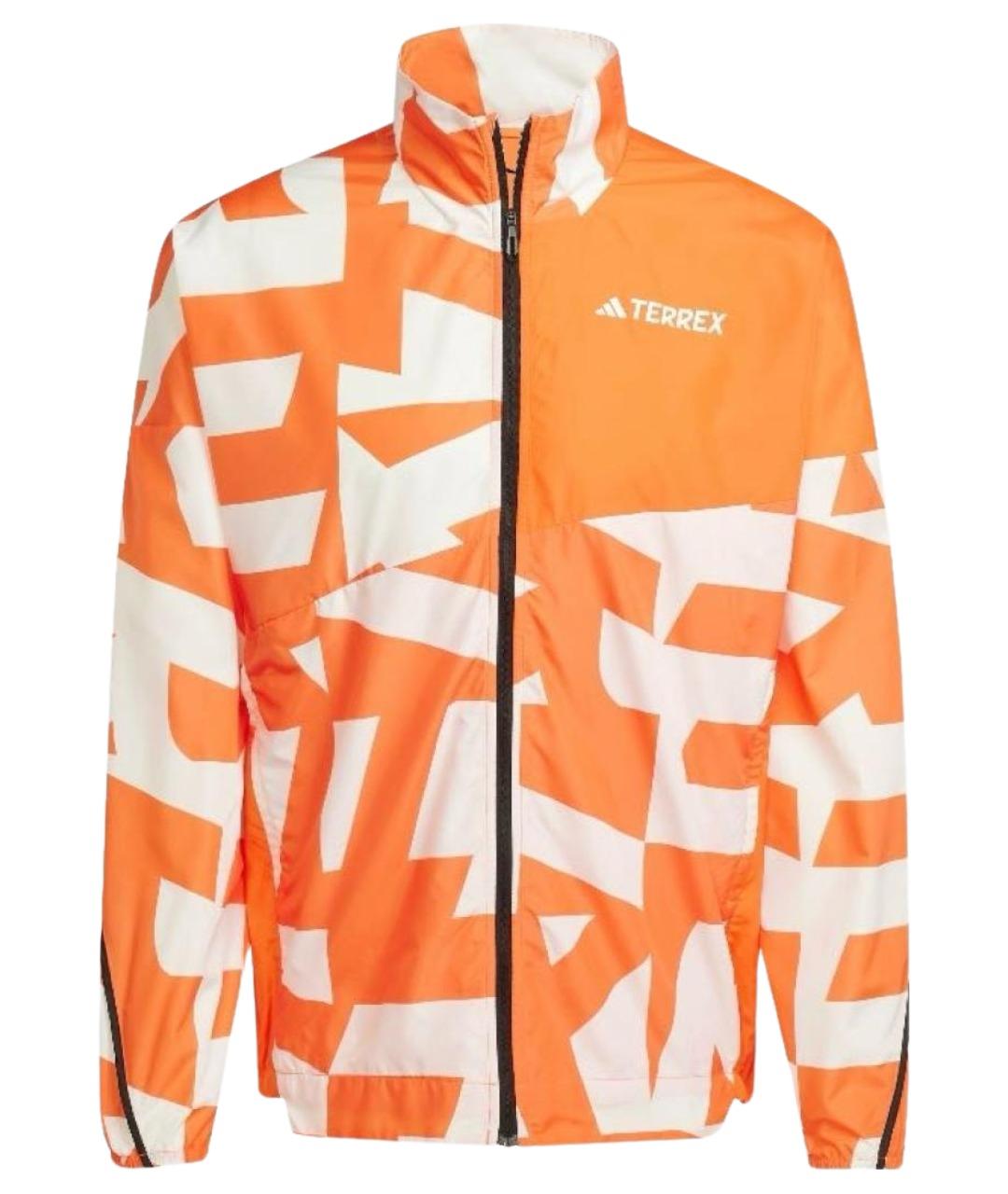 ADIDAS Оранжевая полиэстеровая куртка, фото 1