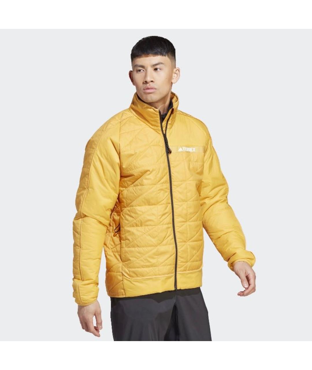 ADIDAS Желтая полиамидовая куртка, фото 4