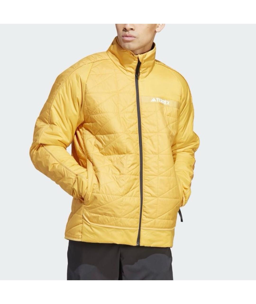 ADIDAS Желтая полиамидовая куртка, фото 2