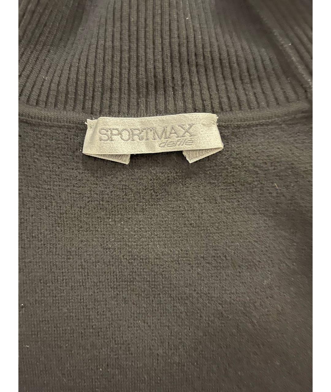 SPORTMAX Черный шерстяной джемпер / свитер, фото 3