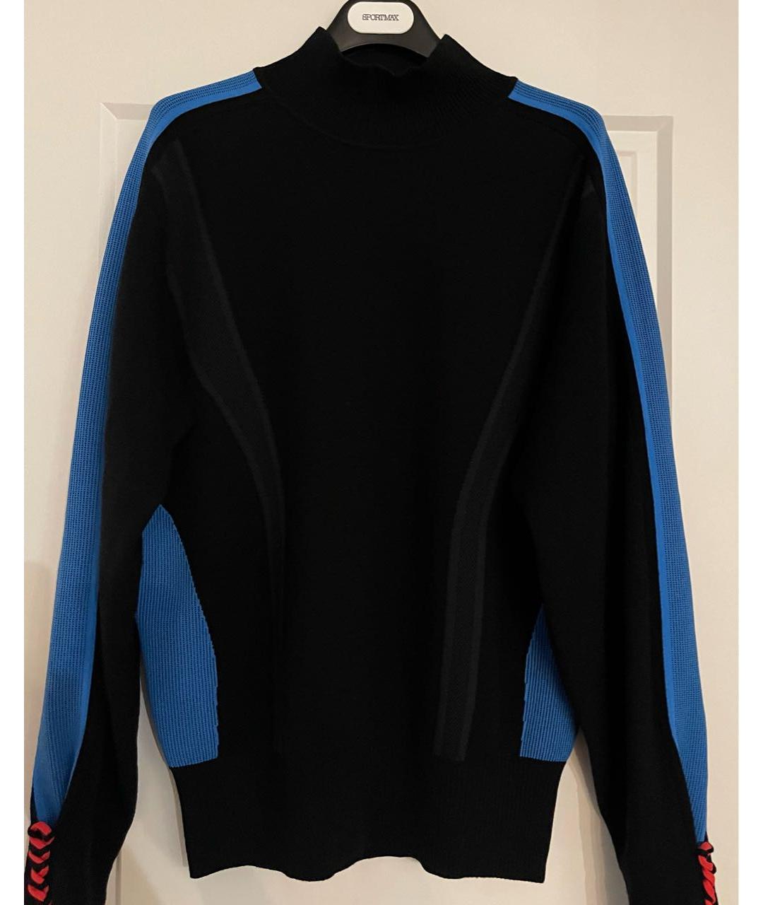 SPORTMAX Черный шерстяной джемпер / свитер, фото 4