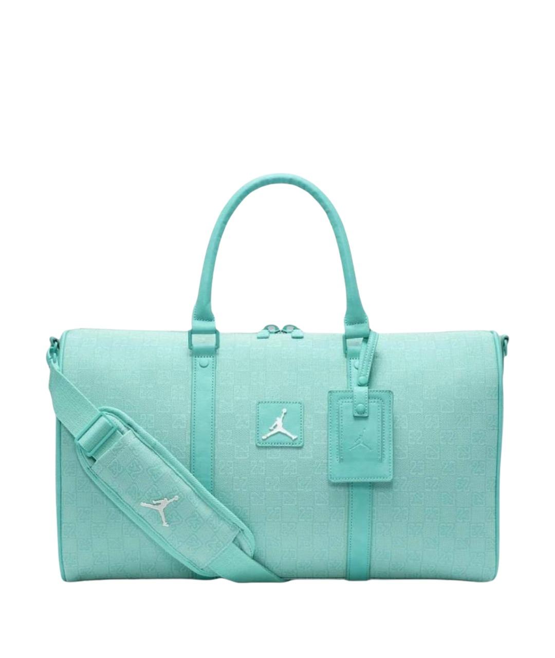JORDAN Бирюзовая тканевая дорожная/спортивная сумка, фото 1