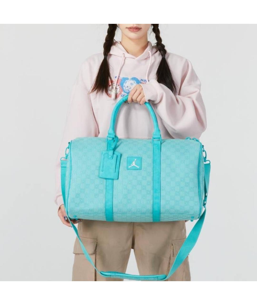 JORDAN Бирюзовая тканевая дорожная/спортивная сумка, фото 2