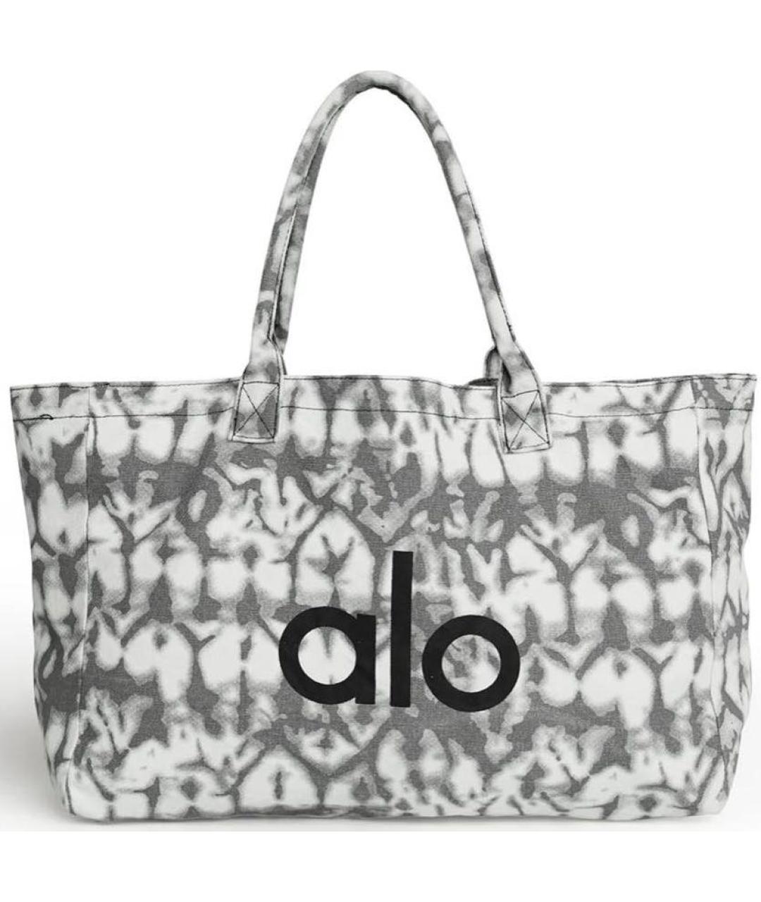 ALO YOGA Серая хлопковая дорожная/спортивная сумка, фото 3