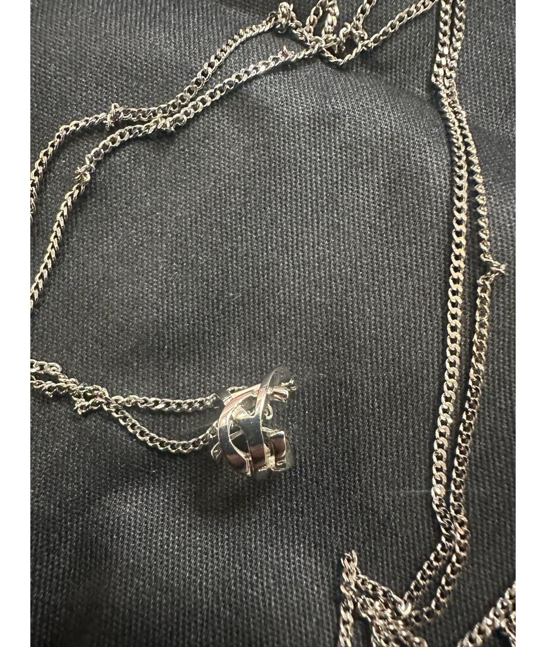 SAINT LAURENT Серебряная металлическая подвеска, фото 4