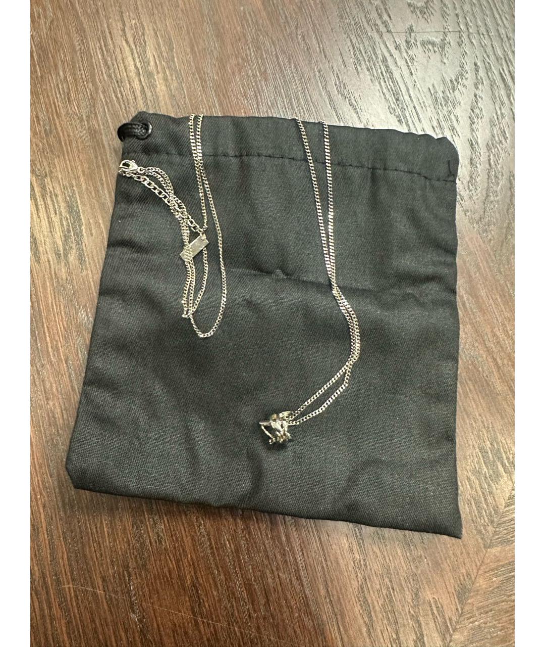 SAINT LAURENT Серебряная металлическая подвеска, фото 3