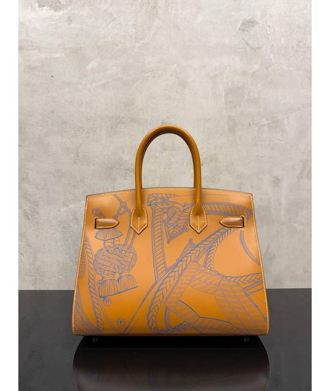 HERMES Коричневая кожаная сумка тоут, фото 3