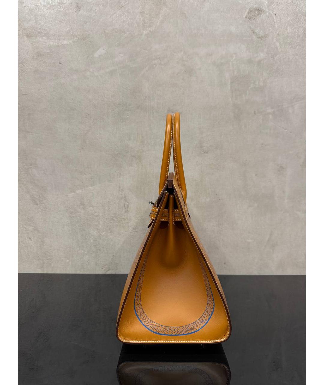 HERMES Коричневая кожаная сумка тоут, фото 2