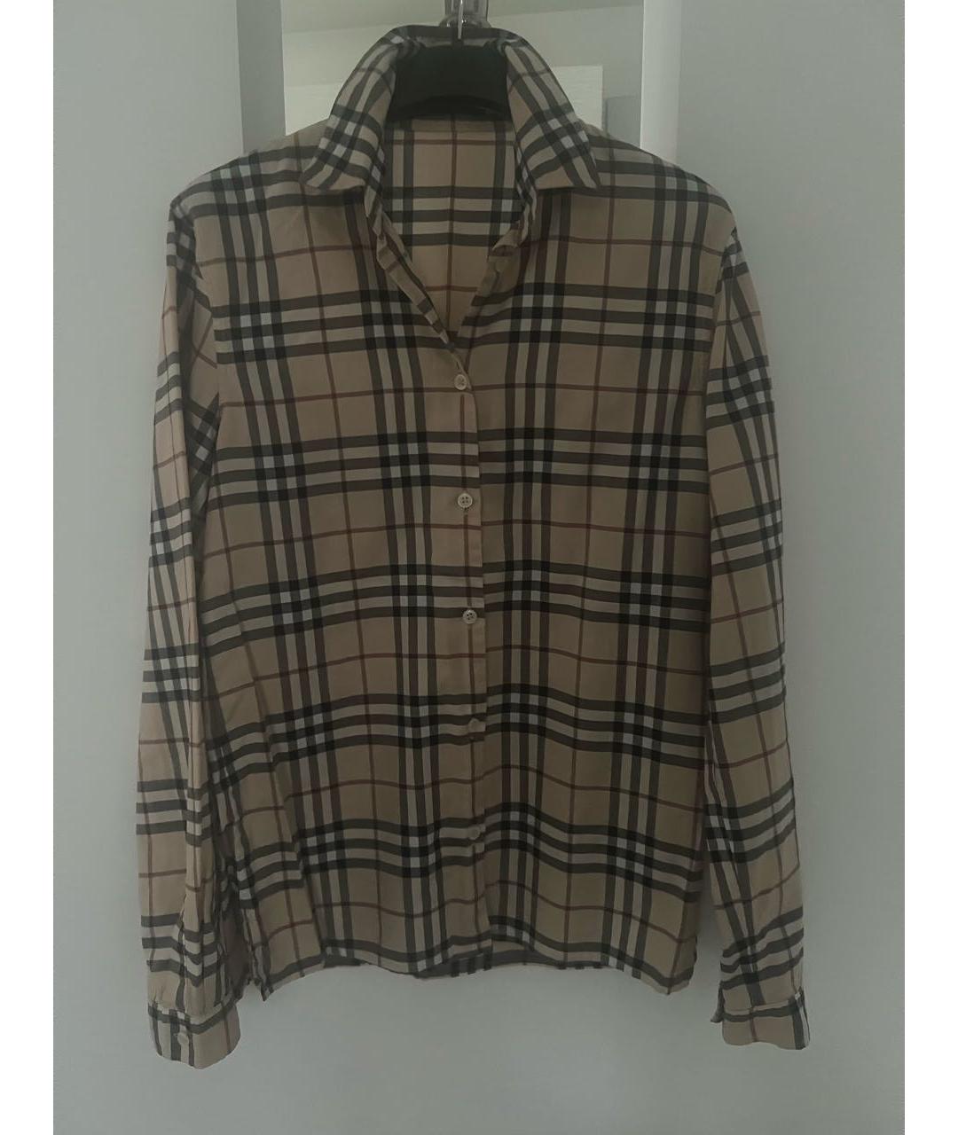 BURBERRY Коричневая хлопковая рубашка, фото 5