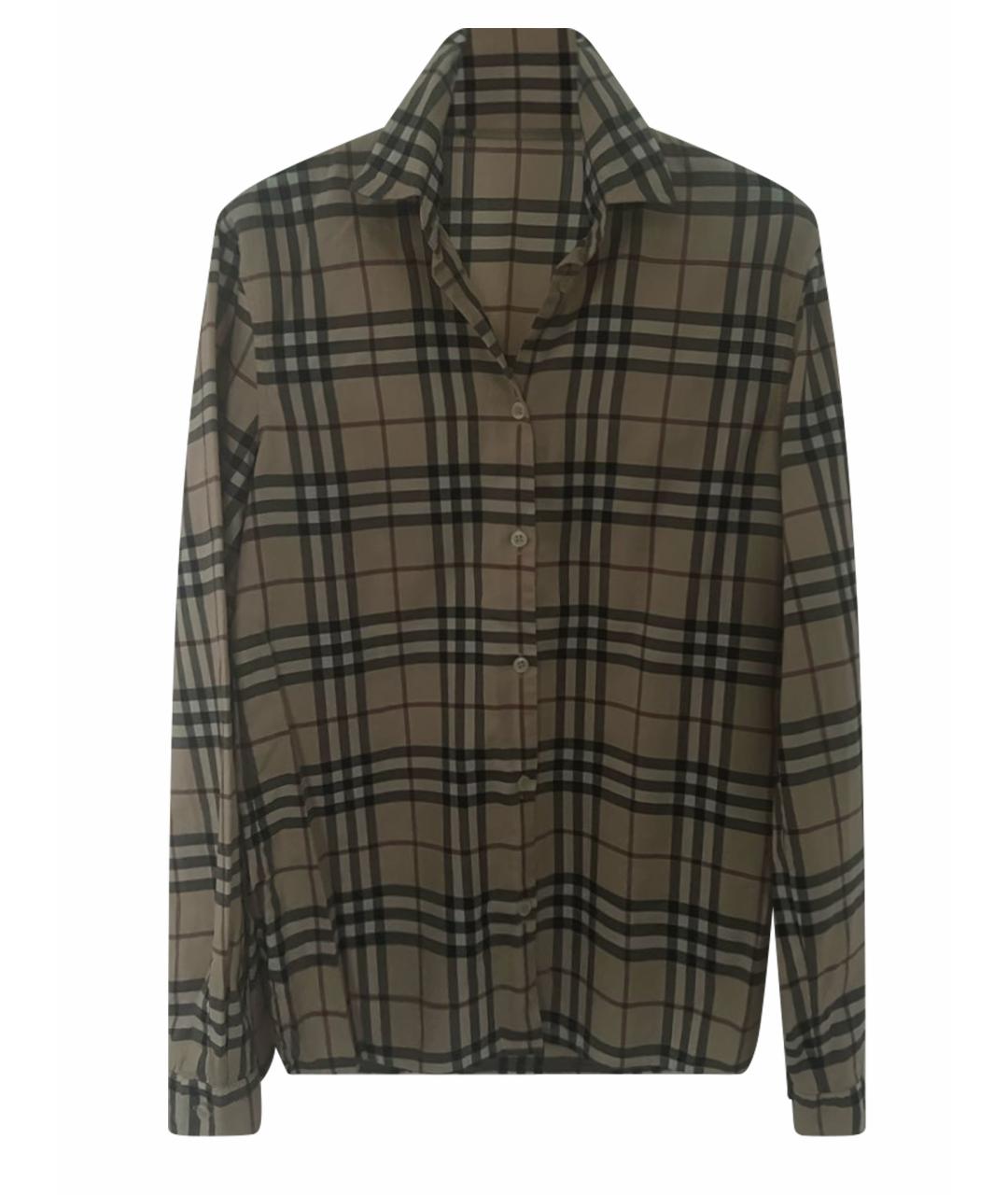 BURBERRY Коричневая хлопковая рубашка, фото 1