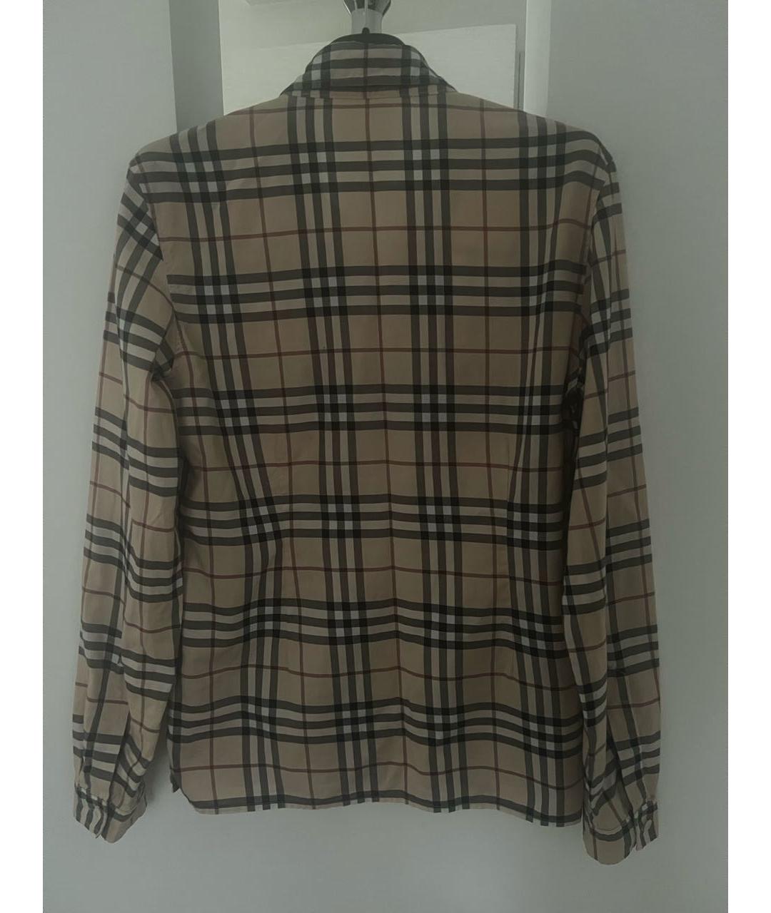 BURBERRY Коричневая хлопковая рубашка, фото 2