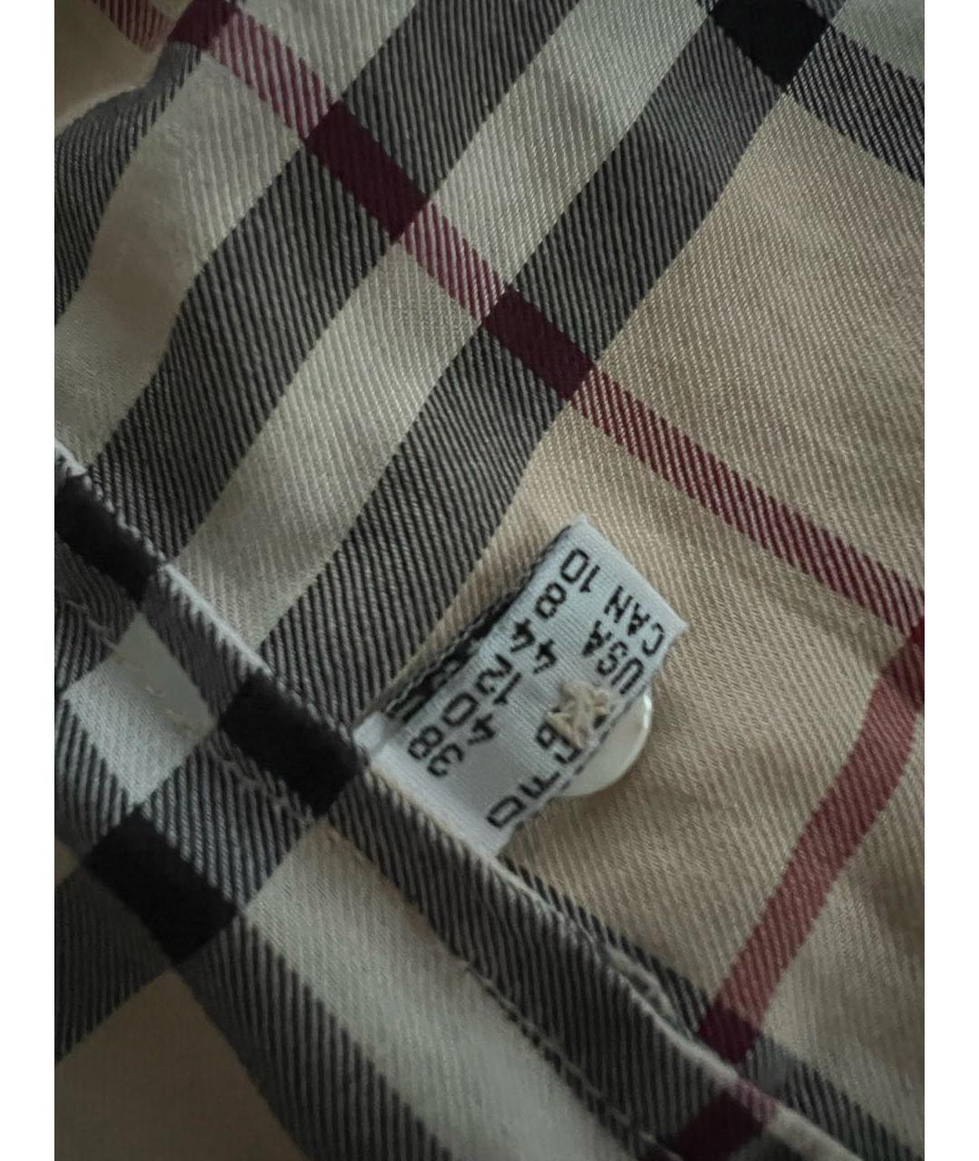 BURBERRY Коричневая хлопковая рубашка, фото 4