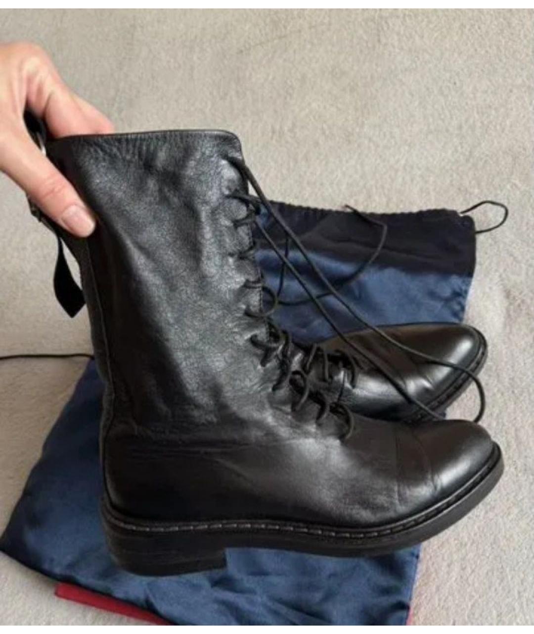 ALEXANDER TEREKHOV Черные кожаные ботинки, фото 9