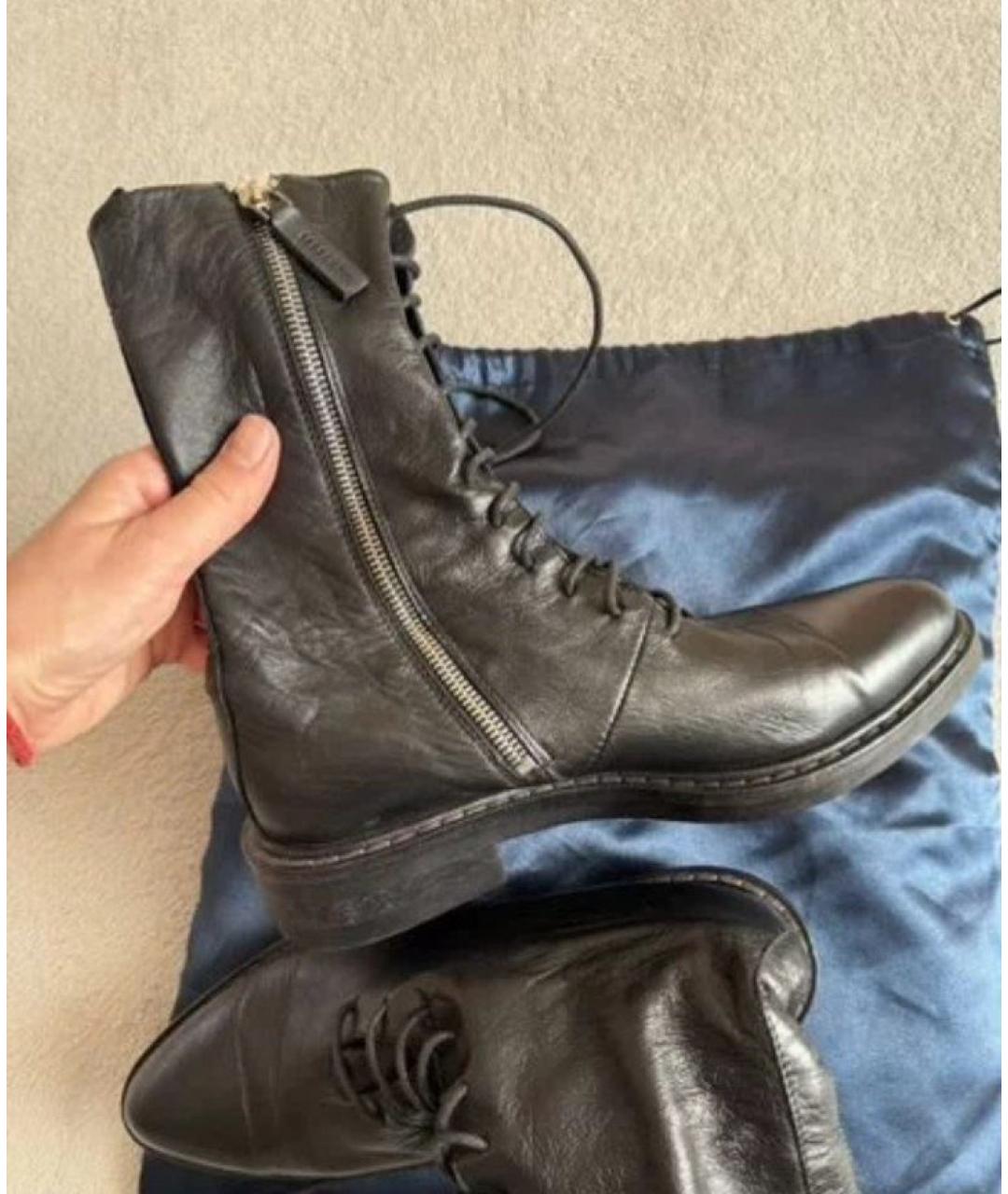 ALEXANDER TEREKHOV Черные кожаные ботинки, фото 3