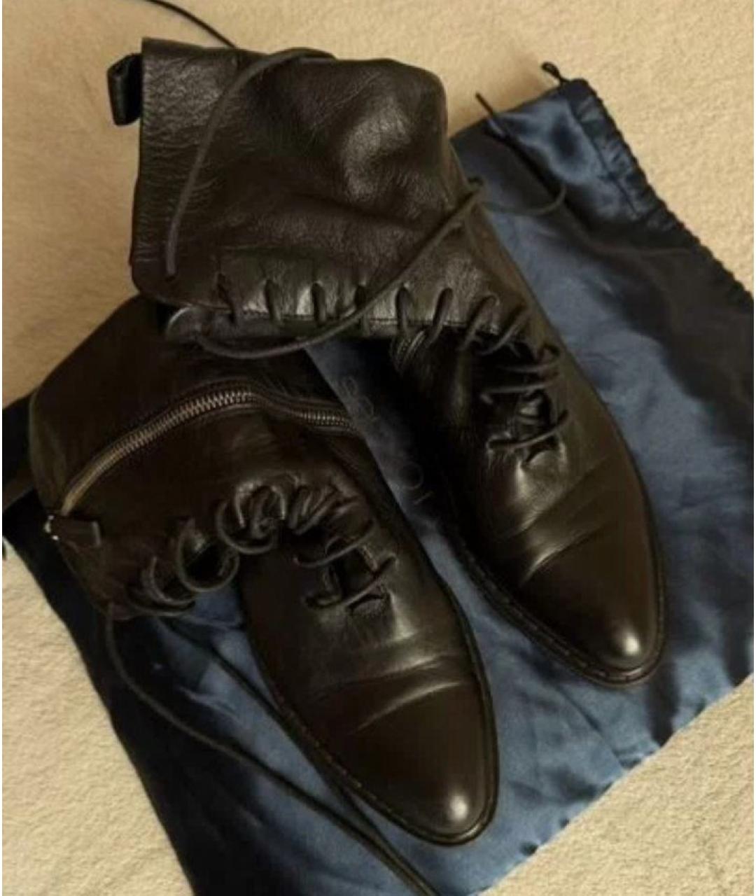 ALEXANDER TEREKHOV Черные кожаные ботинки, фото 8