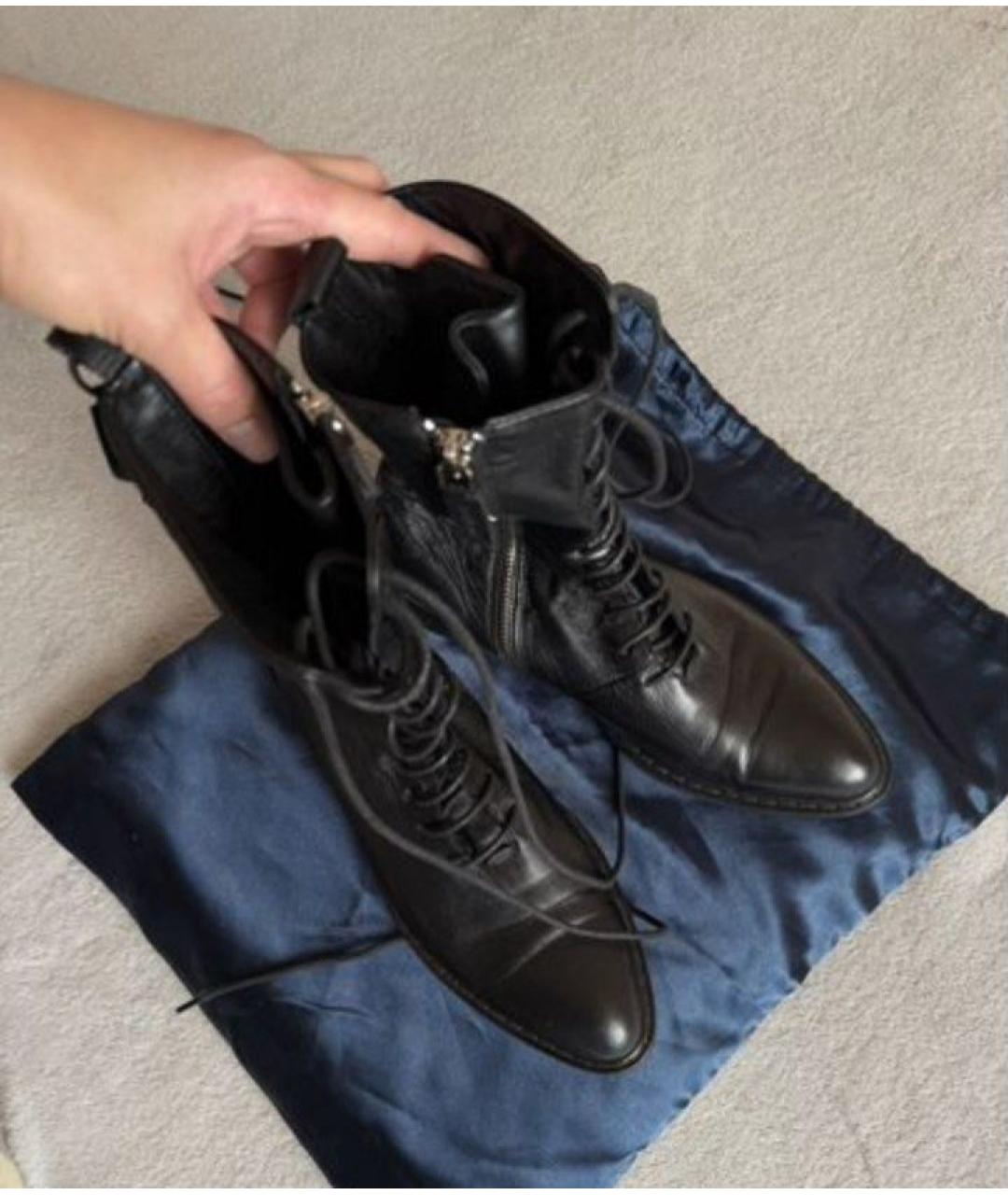 ALEXANDER TEREKHOV Черные кожаные ботинки, фото 5