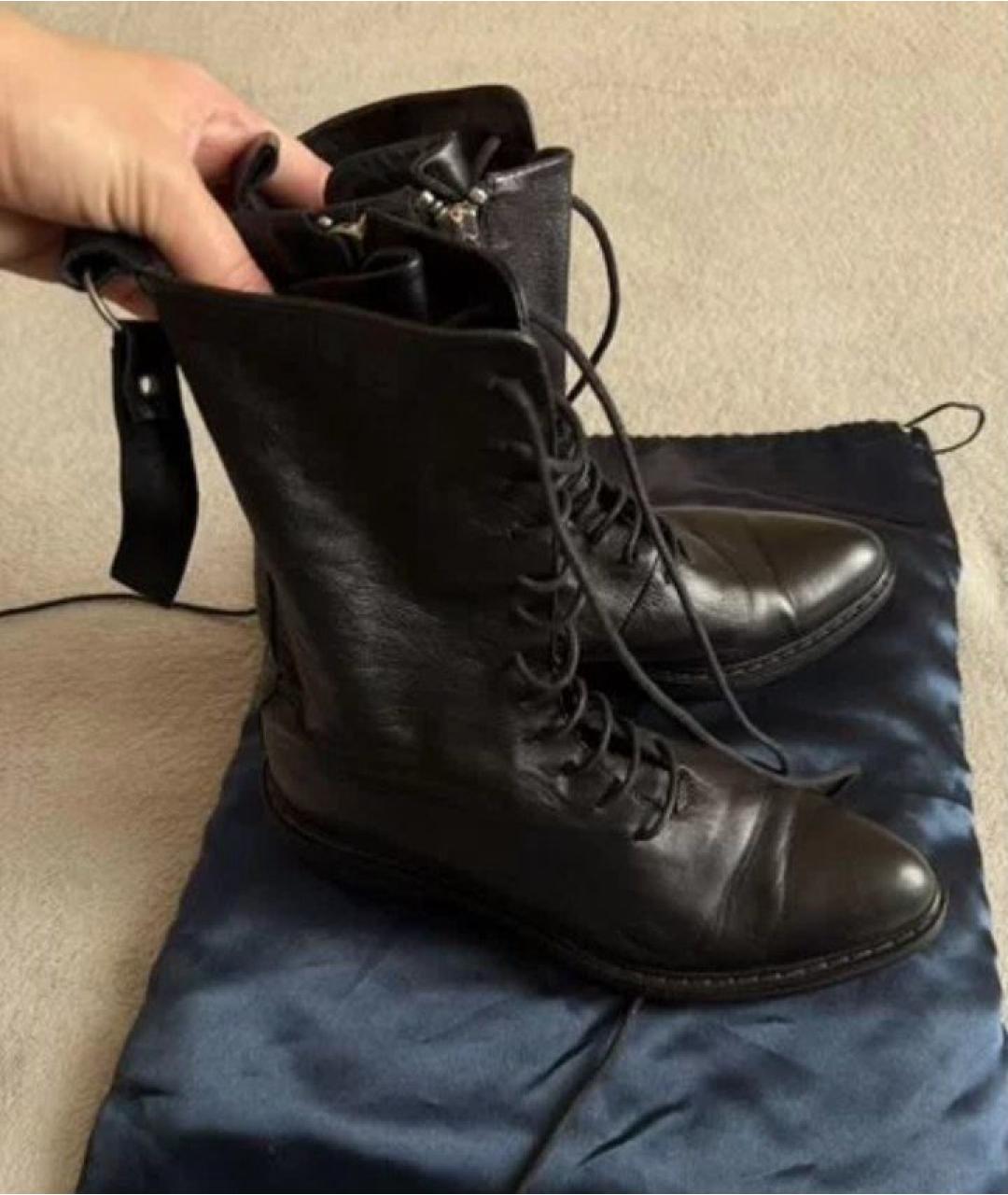 ALEXANDER TEREKHOV Черные кожаные ботинки, фото 2