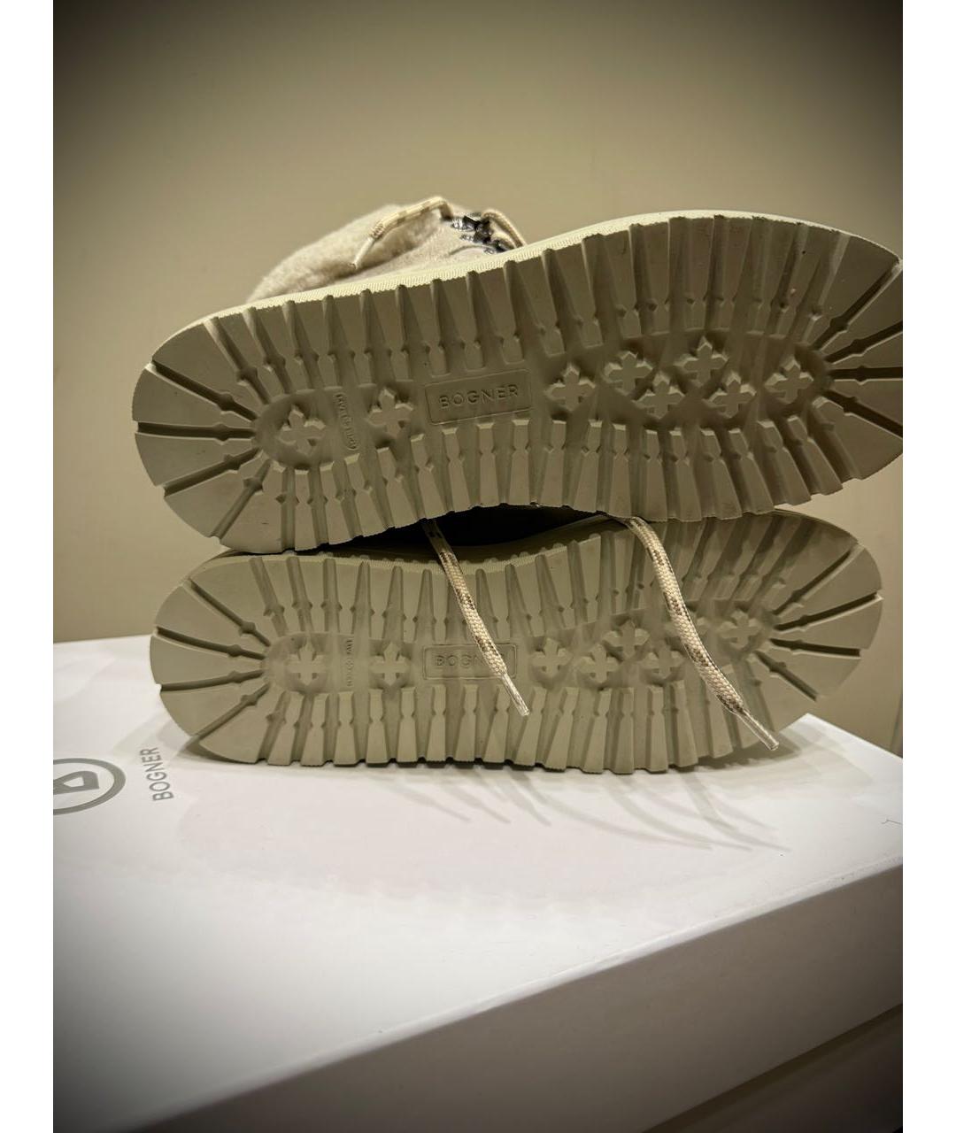 BOGNER Бежевые замшевые ботинки, фото 2