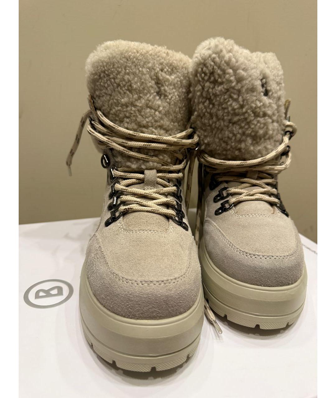 BOGNER Бежевые замшевые ботинки, фото 4