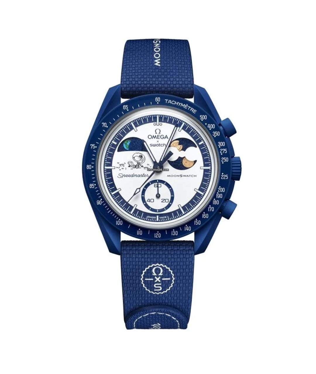 Swatch Темно-синие керамические часы, фото 1