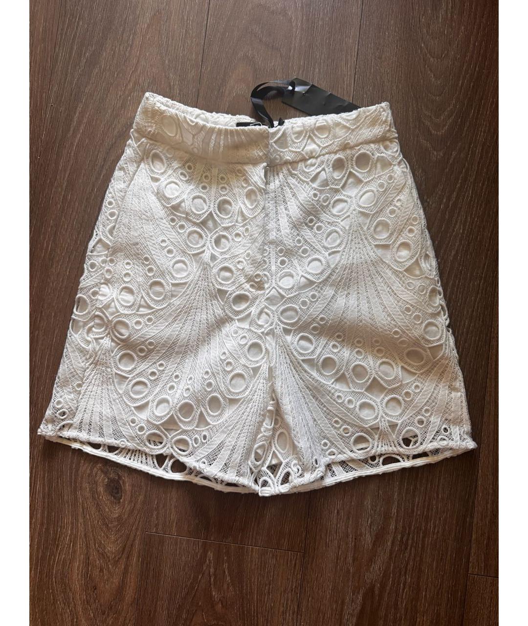 PINKO Белые хлопковые шорты, фото 5