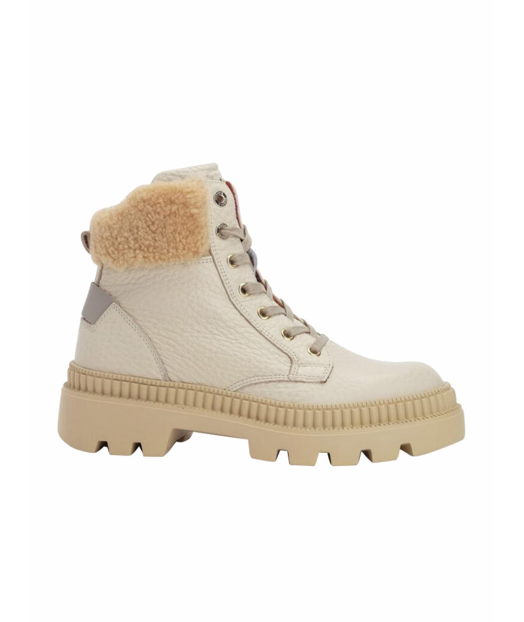 BOGNER Бежевые кожаные ботинки, фото 1