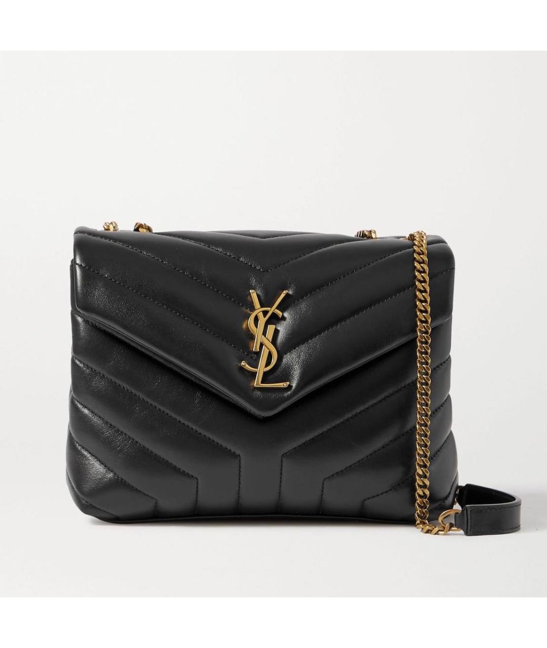 SAINT LAURENT Черная кожаная сумка тоут, фото 6