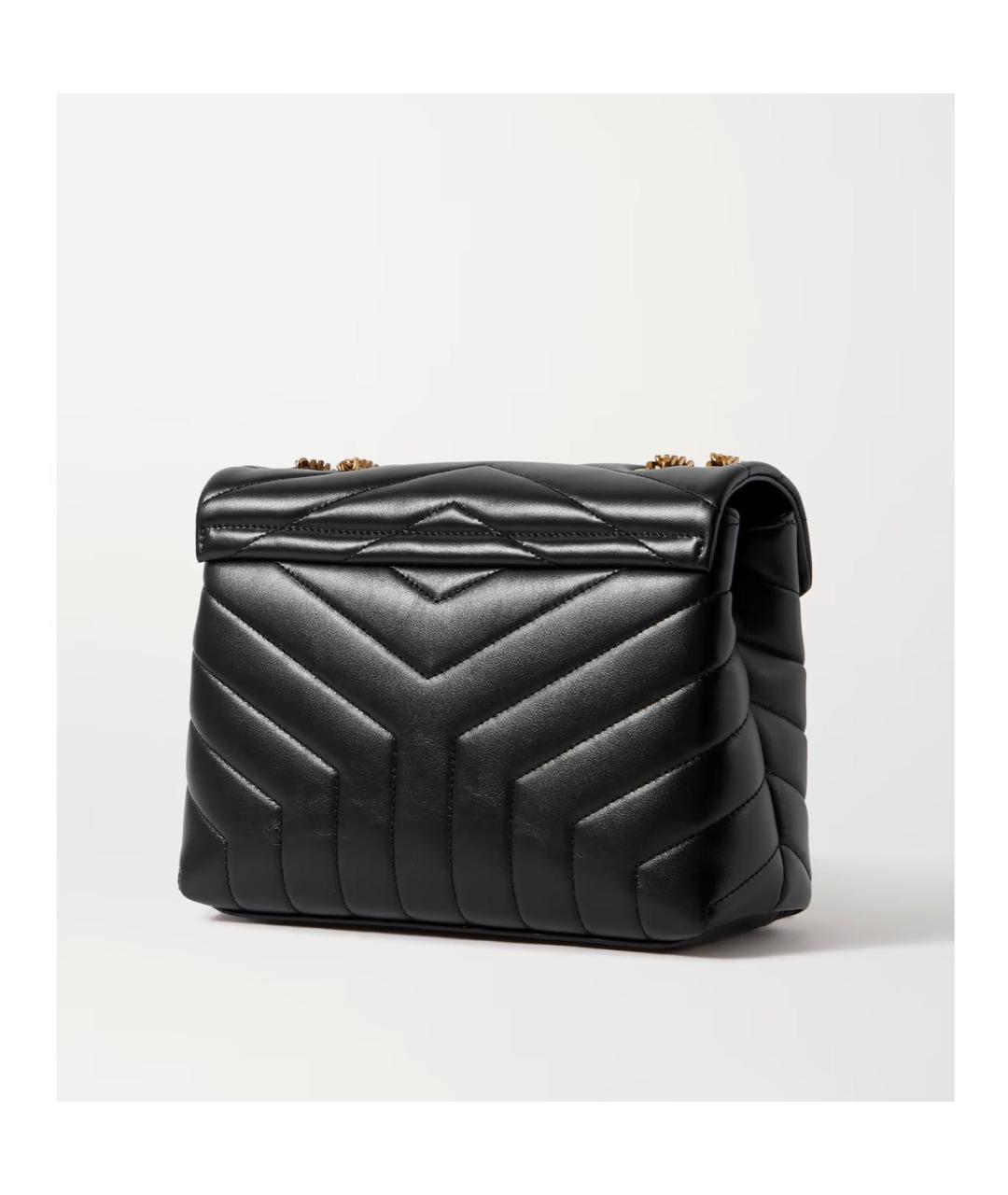 SAINT LAURENT Черная кожаная сумка тоут, фото 2