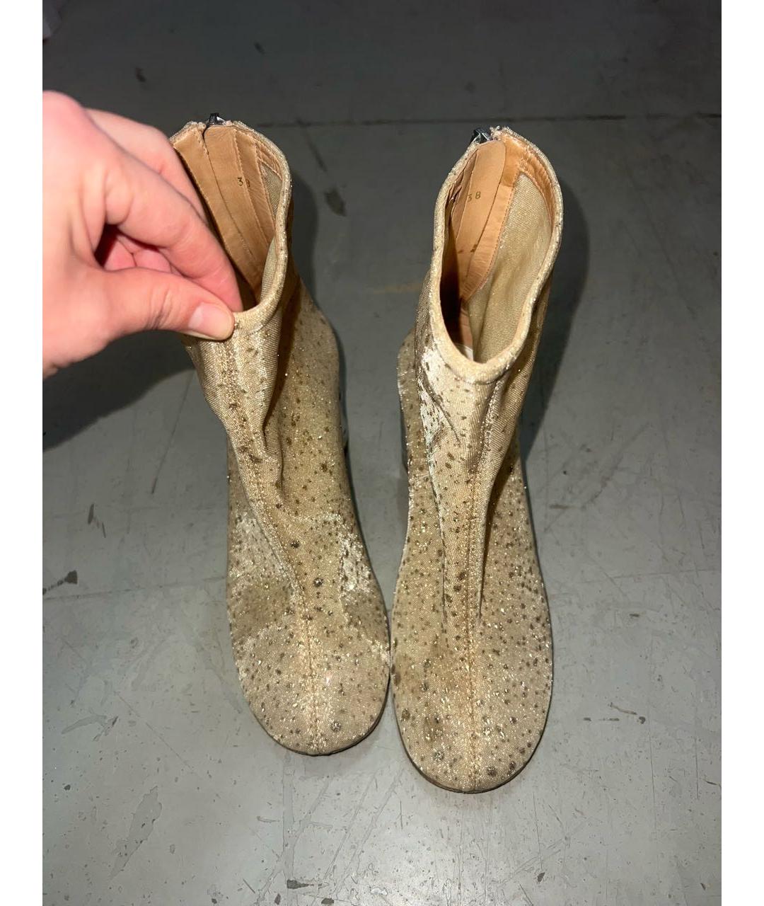 MM6 MAISON MARGIELA Бежевые текстильные полусапоги, фото 5