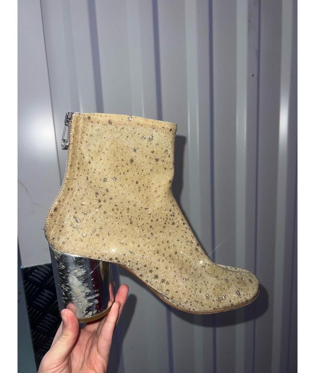 MM6 MAISON MARGIELA Бежевые текстильные полусапоги, фото 8