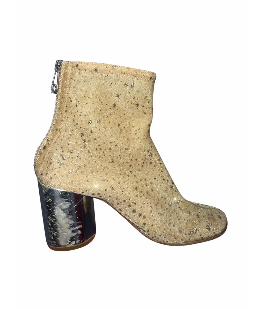 MM6 MAISON MARGIELA Бежевые текстильные полусапоги, фото 1