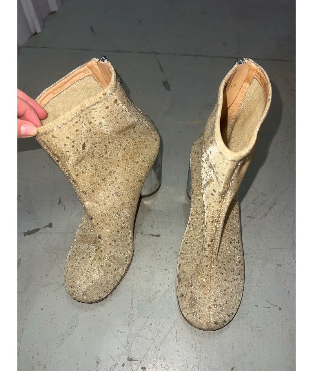 MM6 MAISON MARGIELA Бежевые текстильные полусапоги, фото 2