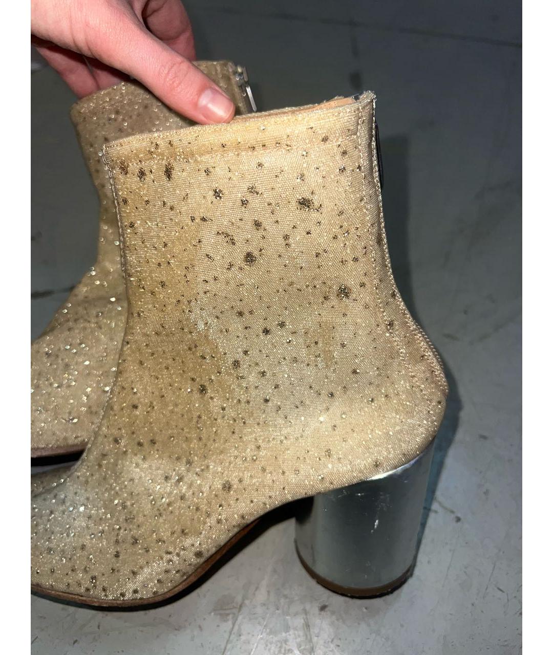 MM6 MAISON MARGIELA Бежевые текстильные полусапоги, фото 7