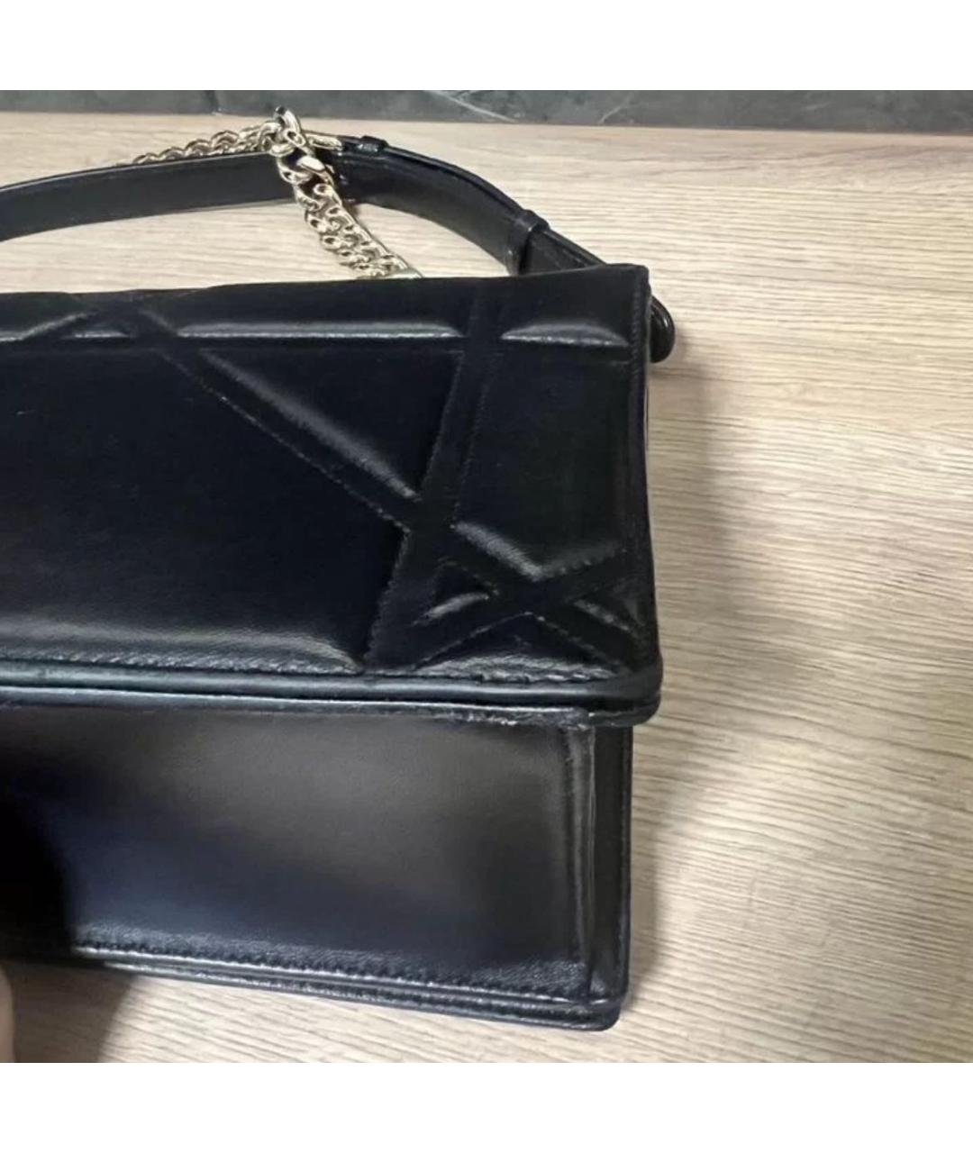 CHRISTIAN DIOR Черная кожаная сумка через плечо, фото 7