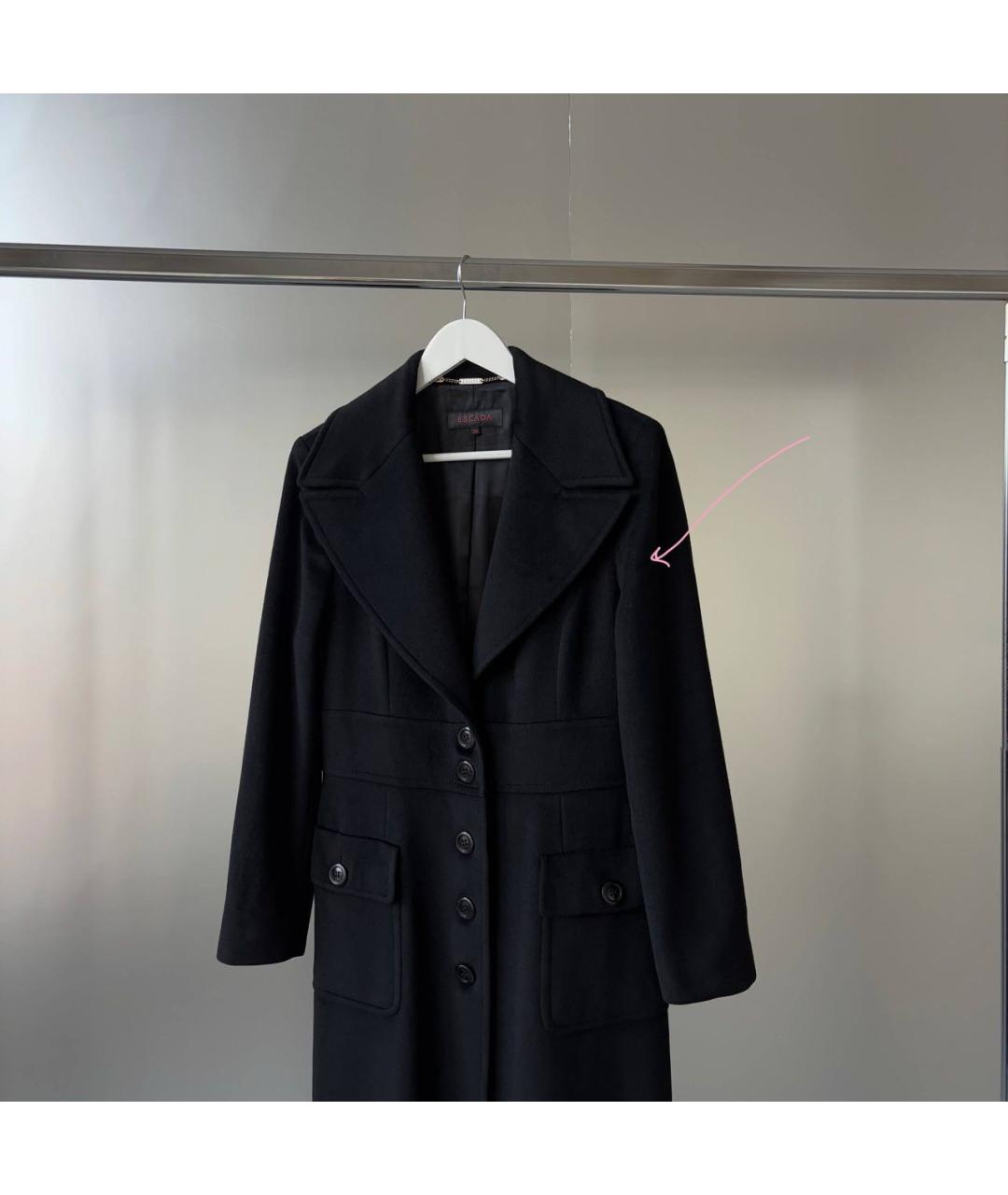 ESCADA Черное шерстяное пальто, фото 5