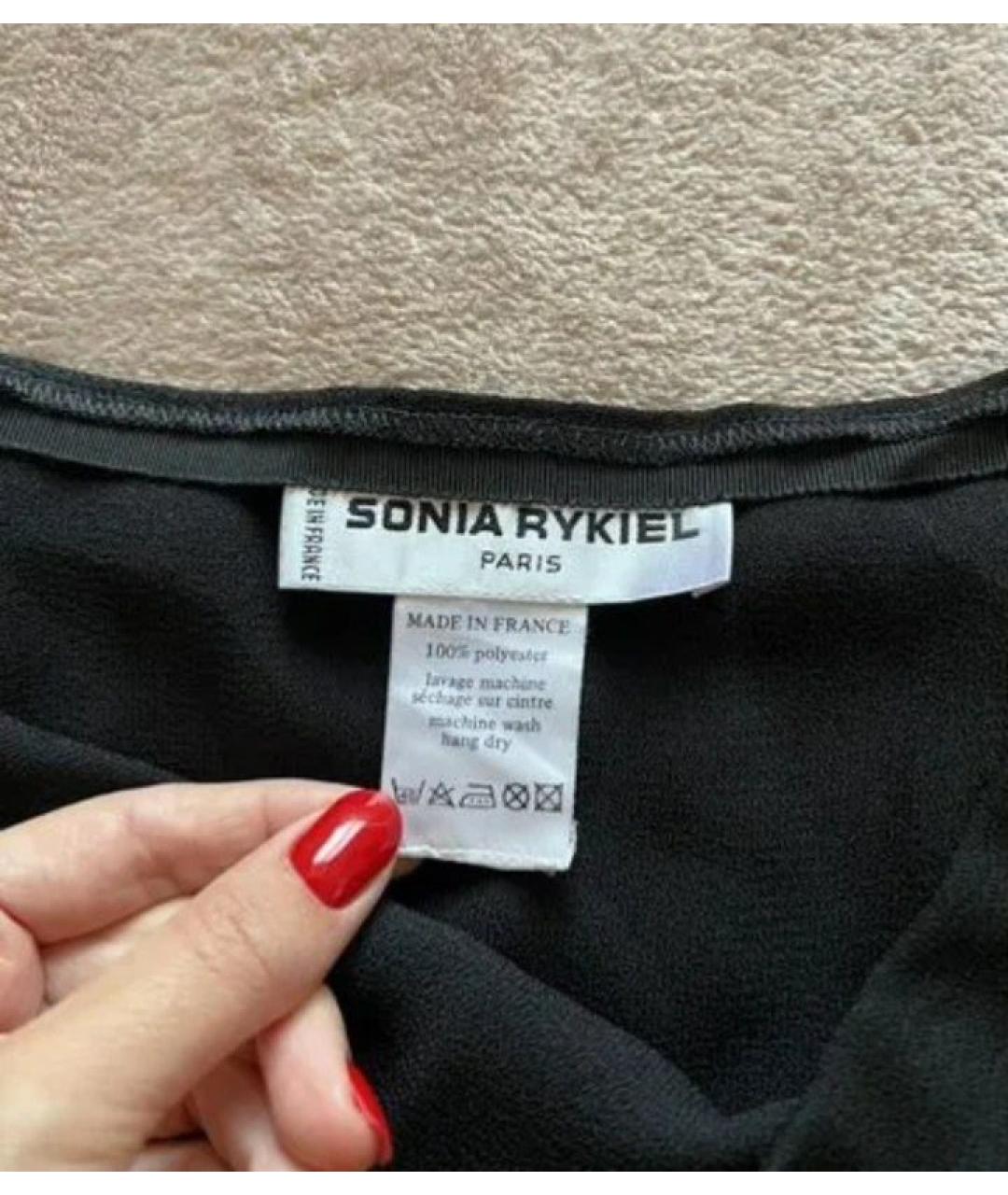 SONIA RYKIEL Черная полиэстеровая юбка миди, фото 4