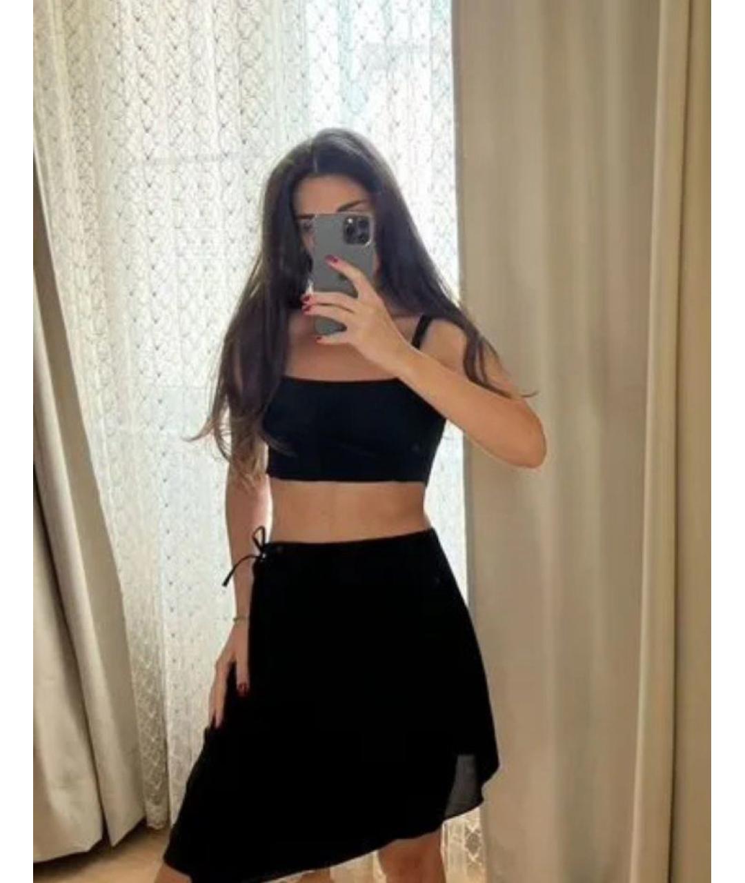 SONIA RYKIEL Черная полиэстеровая юбка миди, фото 3