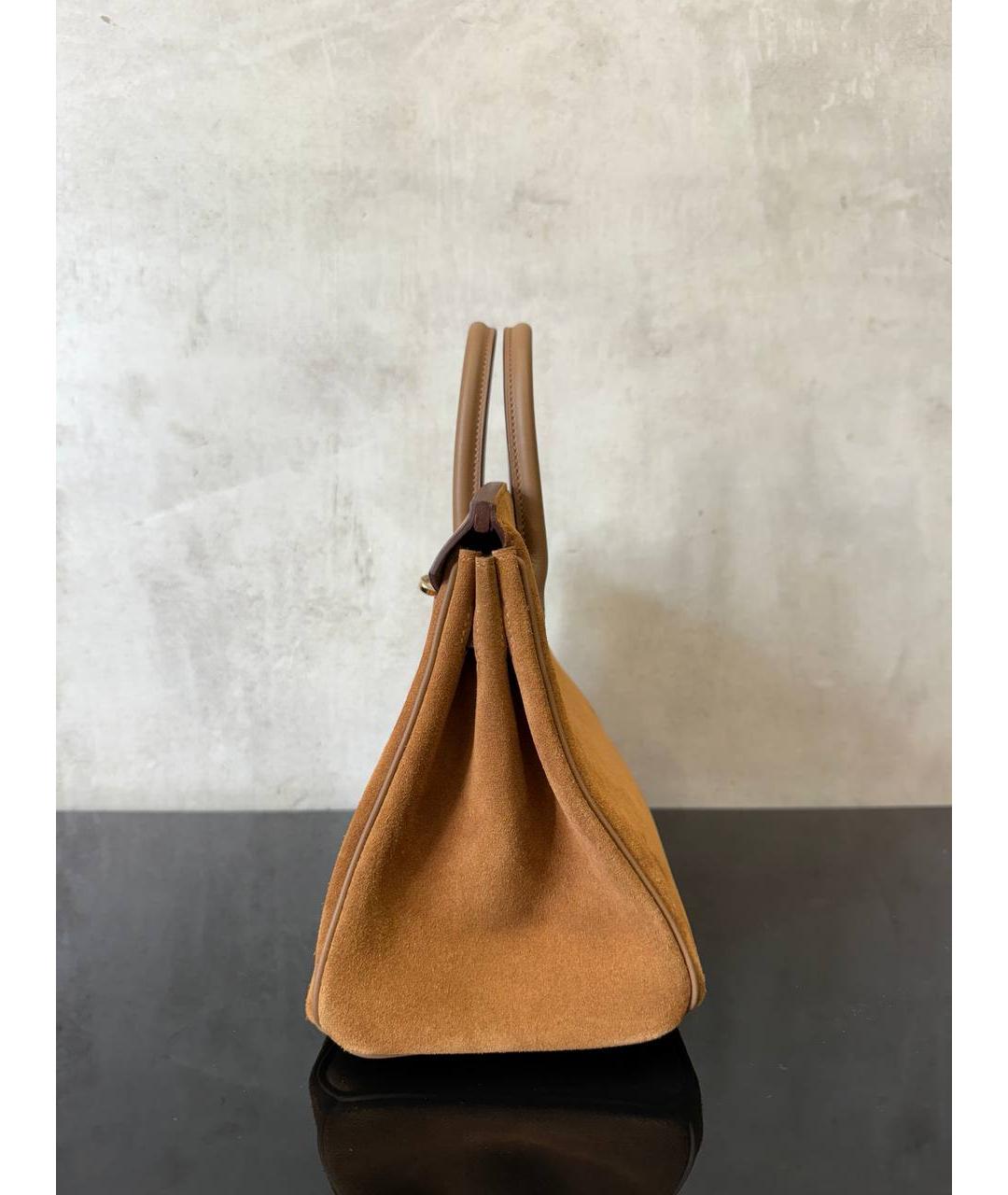 HERMES Коричневая кожаная сумка тоут, фото 3